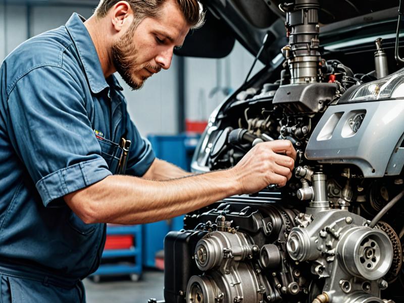 Auto mechanic at work